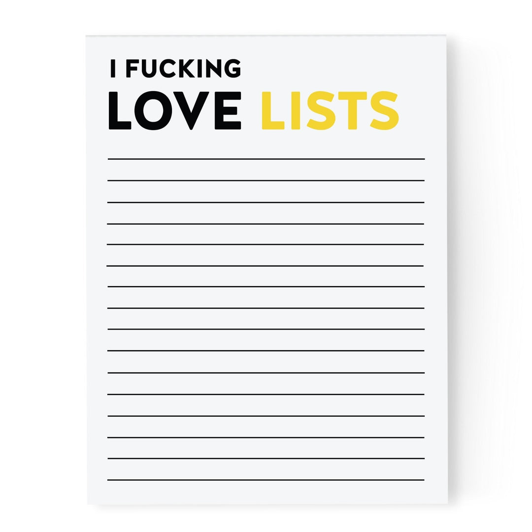 I Fucking Love Lists Notepad - Pretty by Her - handmade locally in Cambridge, Ontario