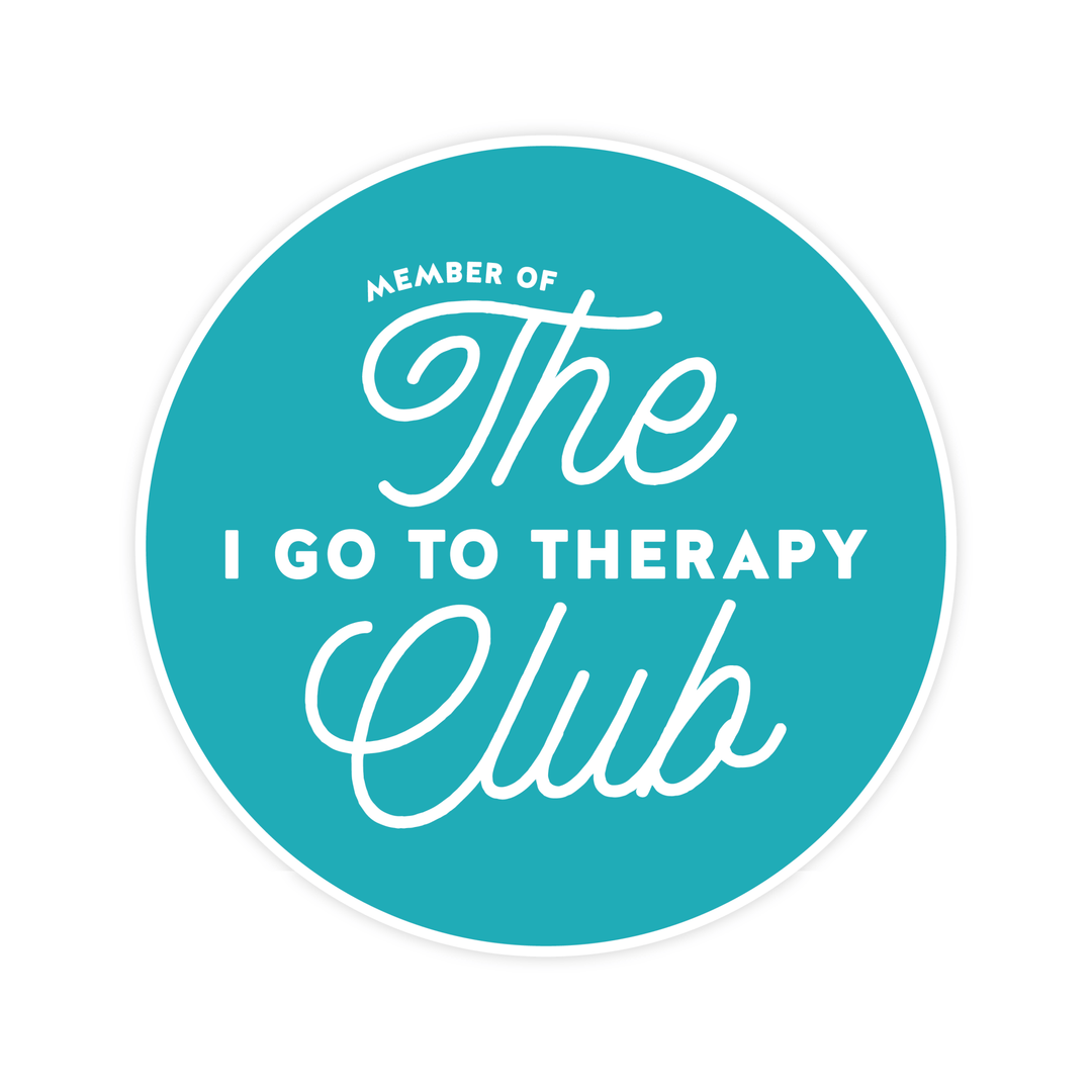 I Go To Therapy Club Magnet - Pretty by Her - handmade locally in Cambridge, Ontario