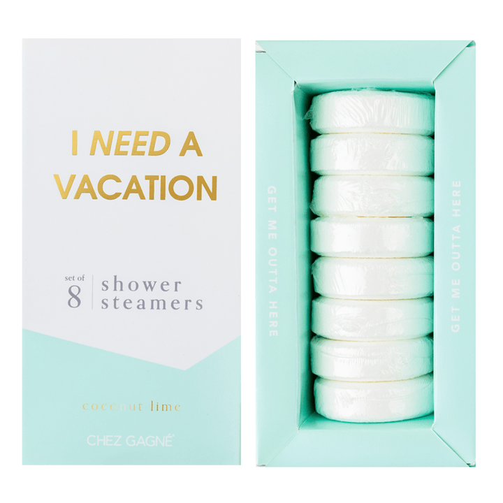 I Need a Vacation Shower Shower Steamers - Coconut Lime - Pretty by Her - handmade locally in Cambridge, Ontario