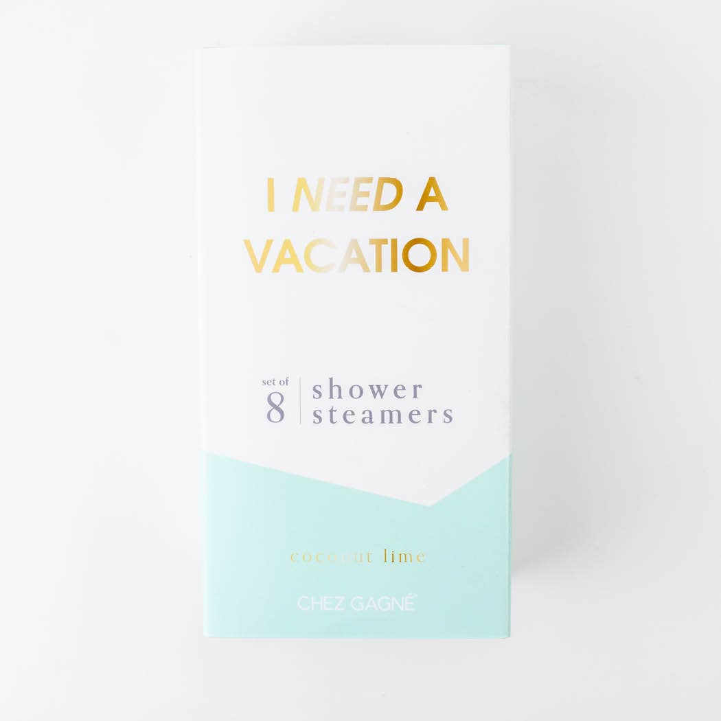 I Need a Vacation Shower Shower Steamers - Coconut Lime - Pretty by Her - handmade locally in Cambridge, Ontario