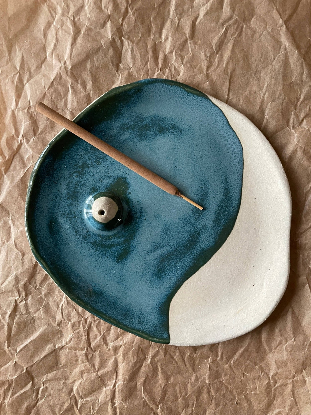 Incense Dish 〰️ Handmade Pottery 〰️ Ceramic 〰️ Lagoon - Pretty by Her - handmade locally in Cambridge, Ontario