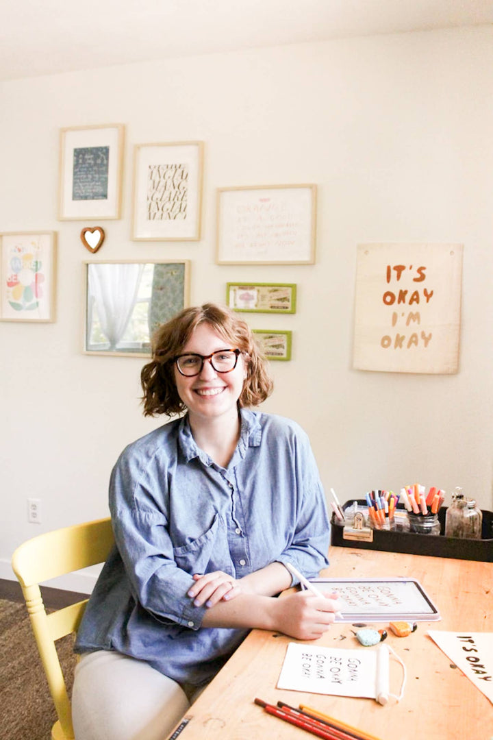 It's Okay Rainbow Canvas Banner - Pretty by Her - handmade locally in Cambridge, Ontario