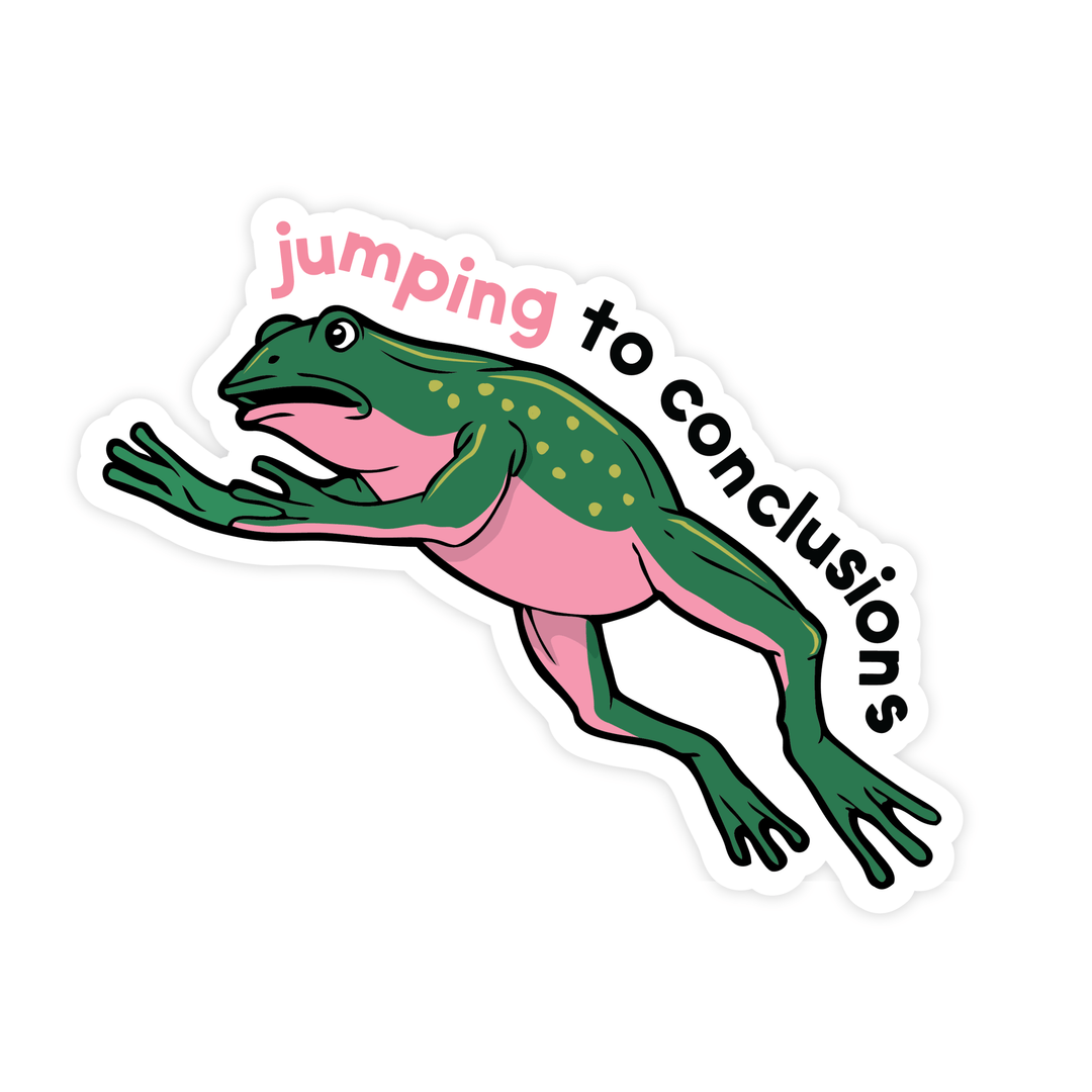 Jumping To Conclusions Magnet - Pretty by Her - handmade locally in Cambridge, Ontario