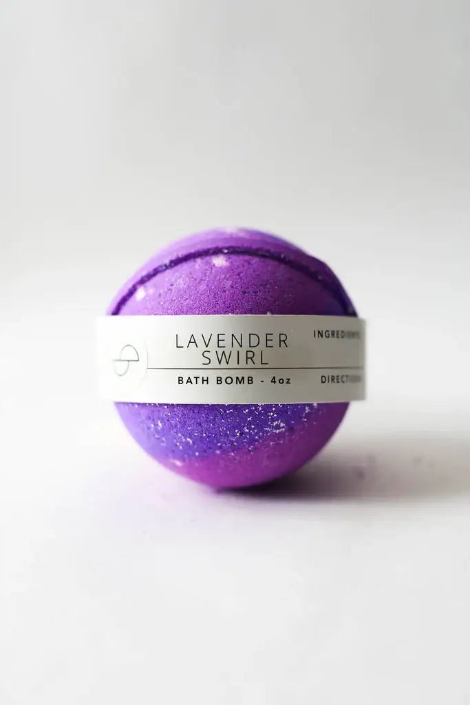 Lavender Swirl Bath Bomb - Pretty by Her - handmade locally in Cambridge, Ontario