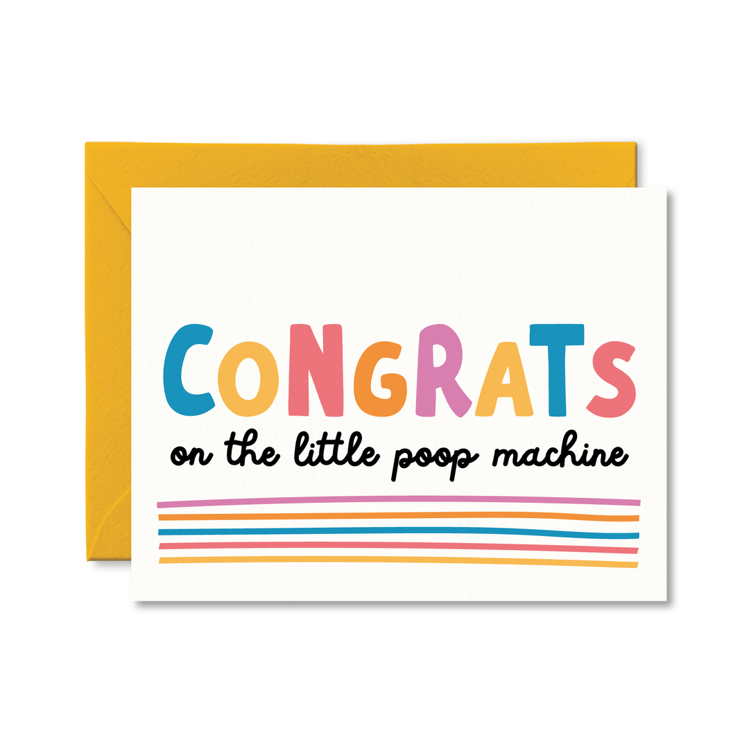 Little Poop Machine Card - Pretty by Her - handmade locally in Cambridge, Ontario