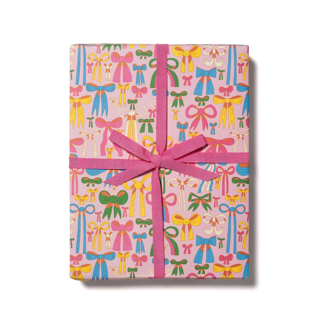 Lots of Bows wrapping paper: Flat sheets - Pretty by Her - handmade locally in Cambridge, Ontario