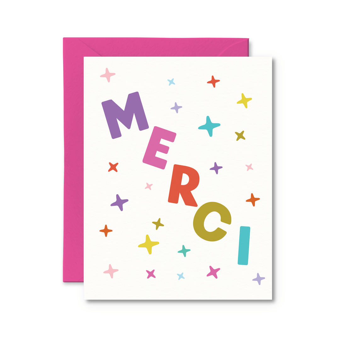 Merci Thank You Card - Pretty by Her - handmade locally in Cambridge, Ontario