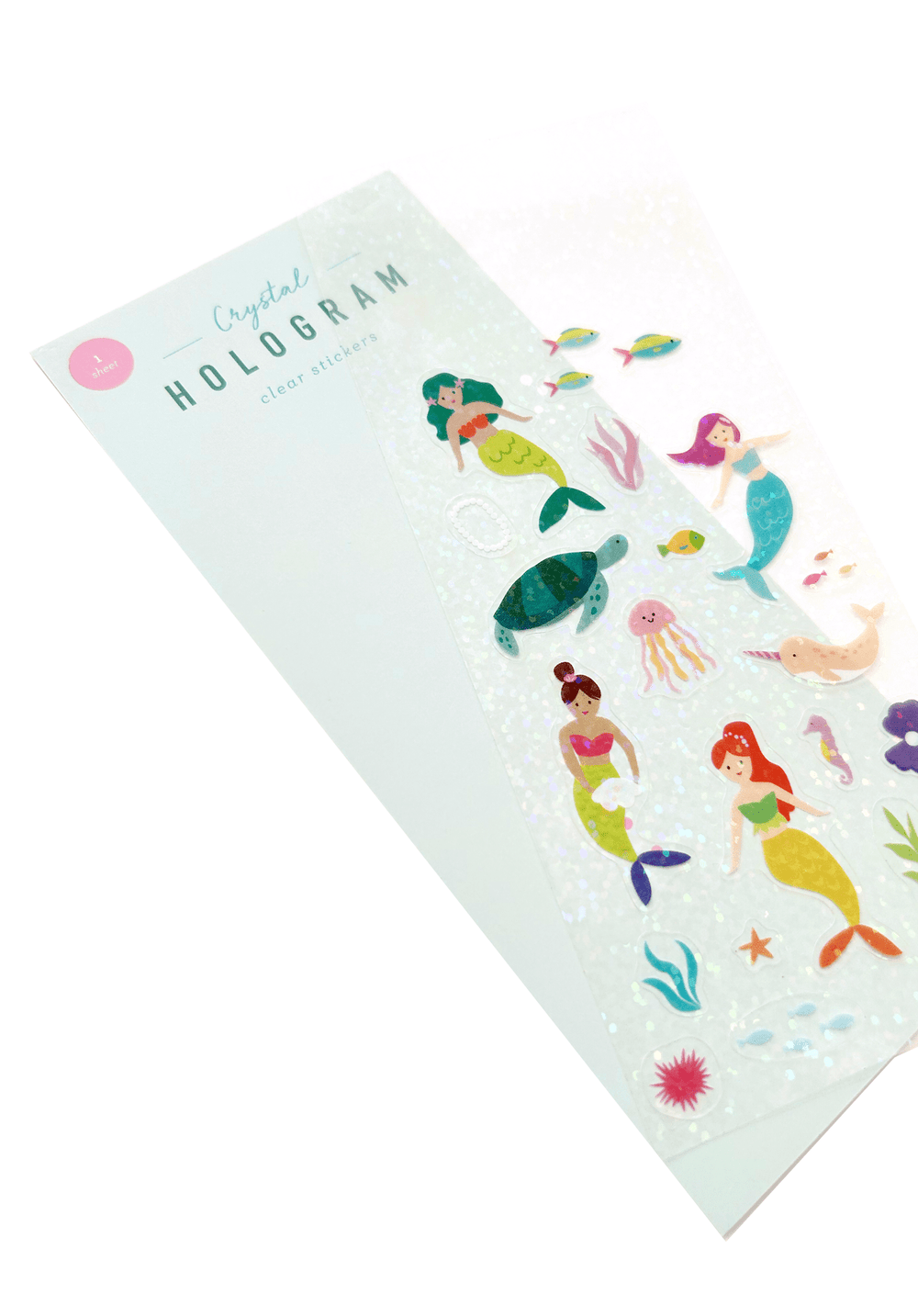 Mermaids Crystal Hologram Clear Stickers - Pretty by Her - handmade locally in Cambridge, Ontario