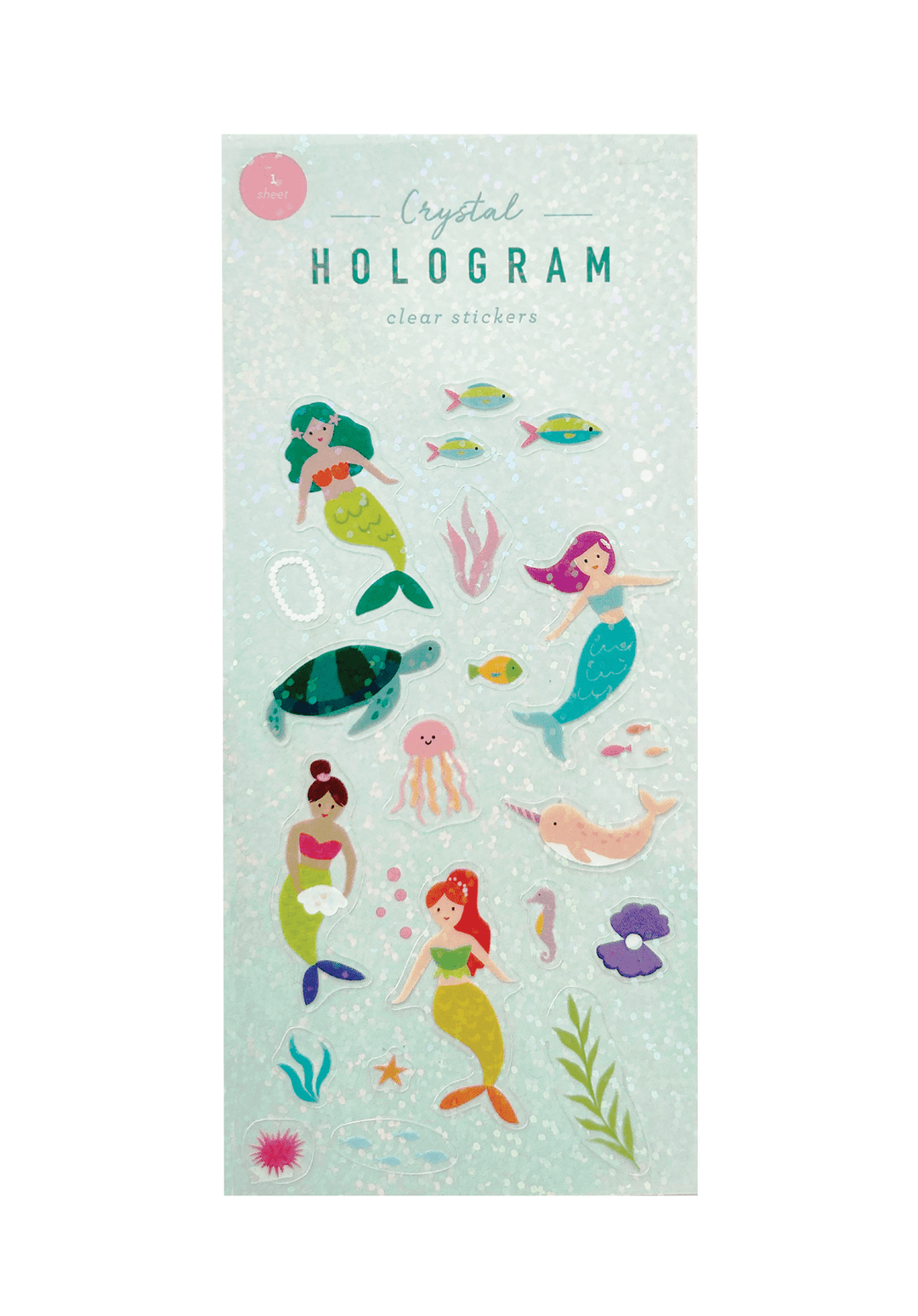 Mermaids Crystal Hologram Clear Stickers - Pretty by Her - handmade locally in Cambridge, Ontario