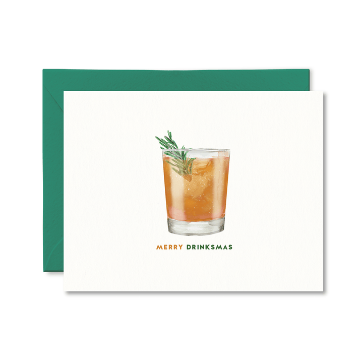 Merry Drinksmas Christmas Card - Pretty by Her - handmade locally in Cambridge, Ontario