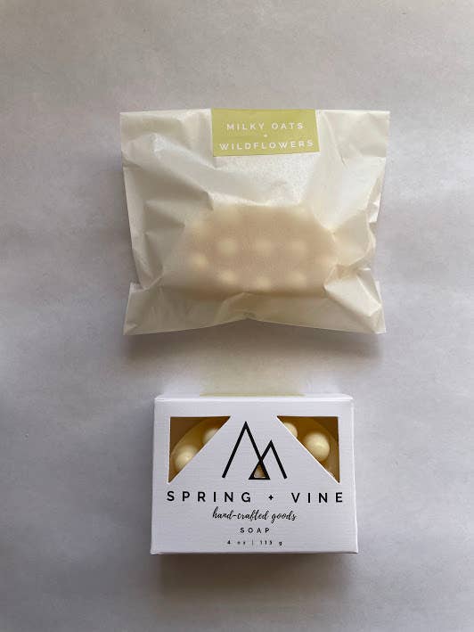 Milky Oats + Wildflowers 〰️ Massage Bars 〰️ Handmade Soap - Pretty by Her - handmade locally in Cambridge, Ontario