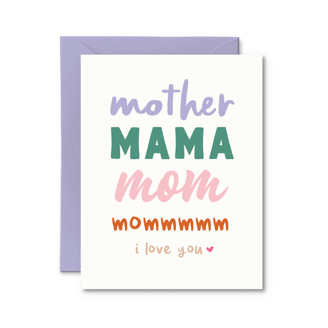 Mother Mama Mom Card - Pretty by Her - handmade locally in Cambridge, Ontario