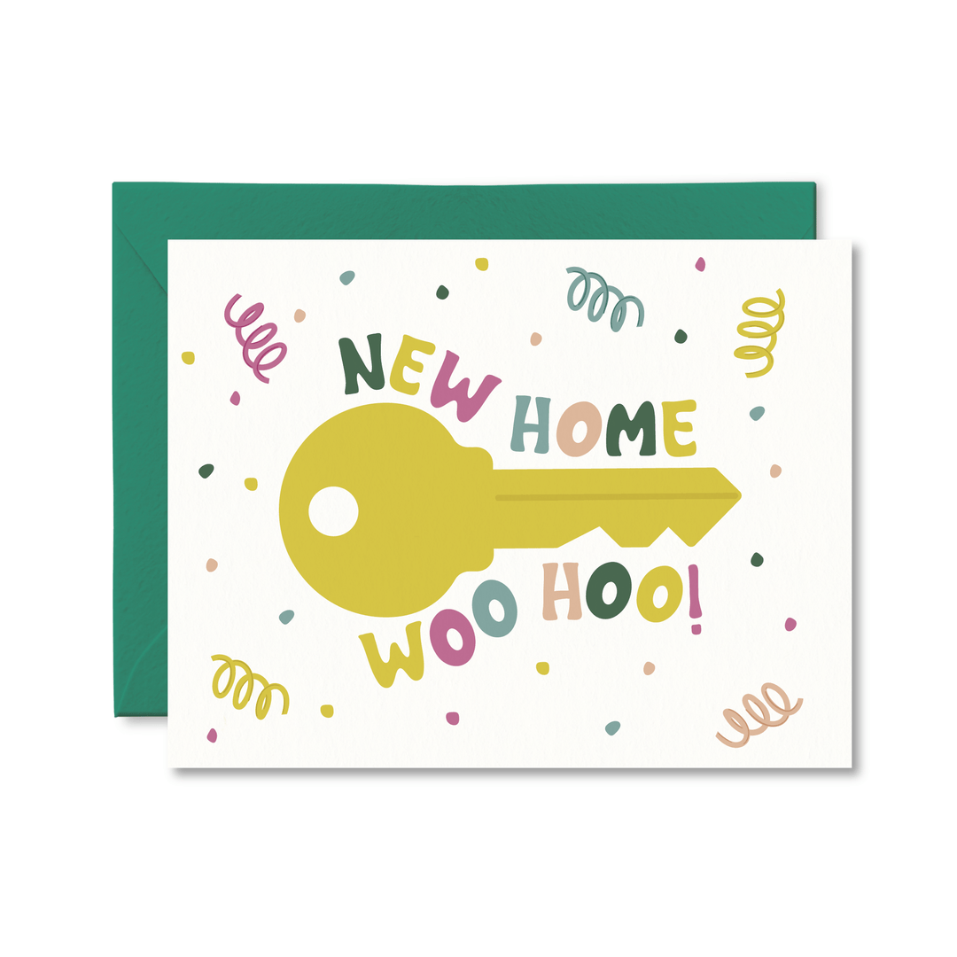 New Home Woo Hoo Card - Pretty by Her - handmade locally in Cambridge, Ontario