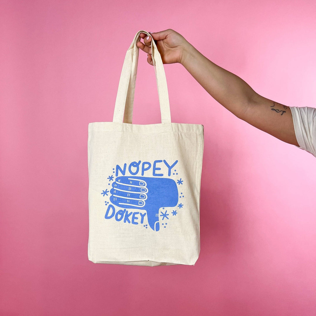 Nopey Dokey Tote Bag - Pretty by Her - handmade locally in Cambridge, Ontario