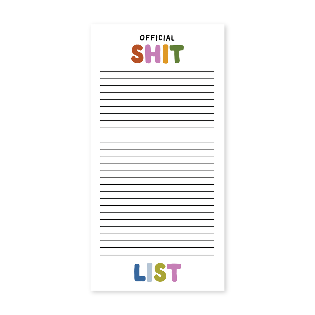 Official Shit List Notepad - Pretty by Her - handmade locally in Cambridge, Ontario