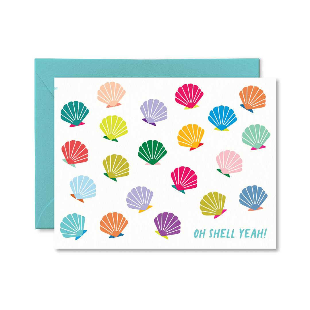 Oh Shell Yeah Card - Pretty by Her - handmade locally in Cambridge, Ontario