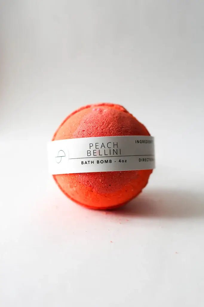 Peach Bellini Bath Bomb - Pretty by Her - handmade locally in Cambridge, Ontario