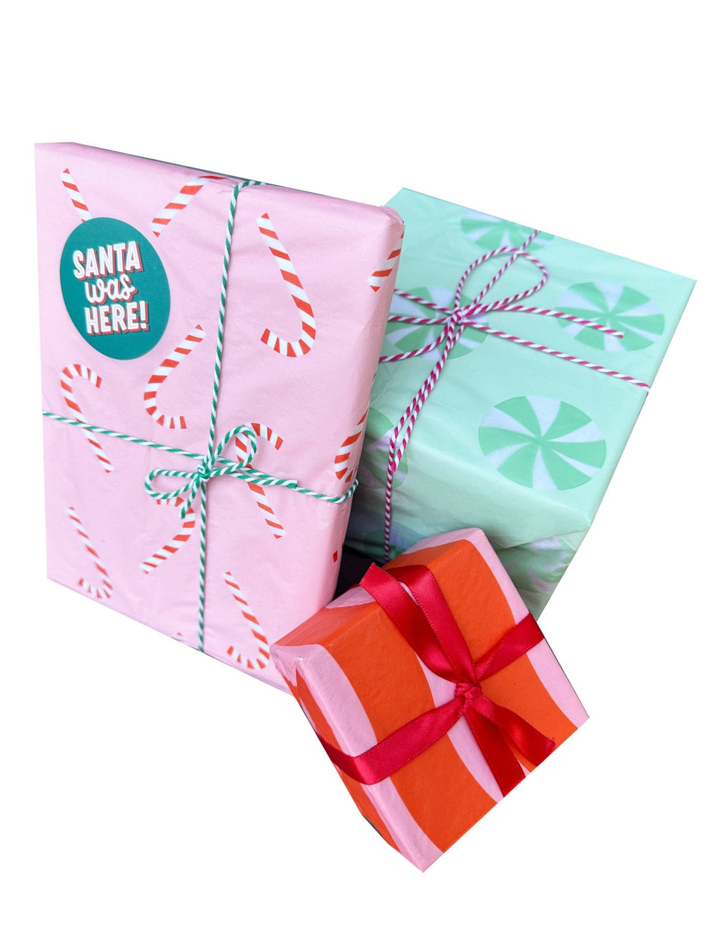 Peppermint Holiday Tissue Paper - Pretty by Her - handmade locally in Cambridge, Ontario