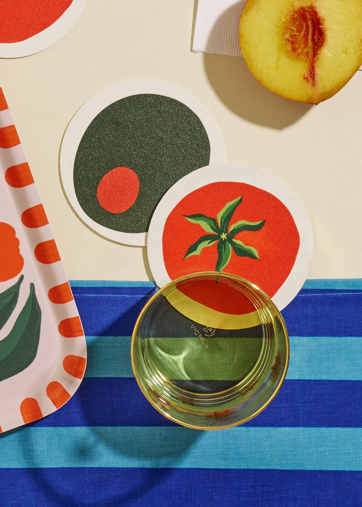 Pimento Olive Coasters | Set of Four - Pretty by Her - handmade locally in Cambridge, Ontario