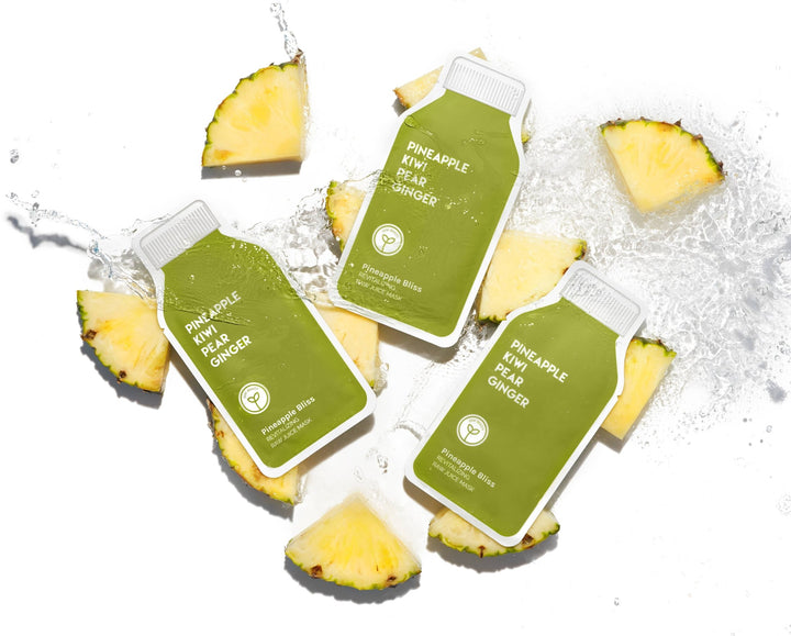 Pineapple Bliss Revitalizing Raw Juice Sheet Mask: With Peg Hole - Pretty by Her - handmade locally in Cambridge, Ontario