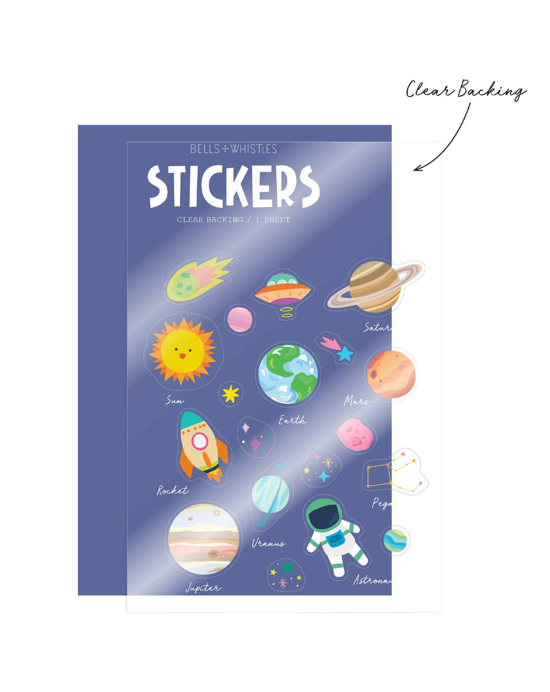 Planet Clear Stickers - Pretty by Her - handmade locally in Cambridge, Ontario