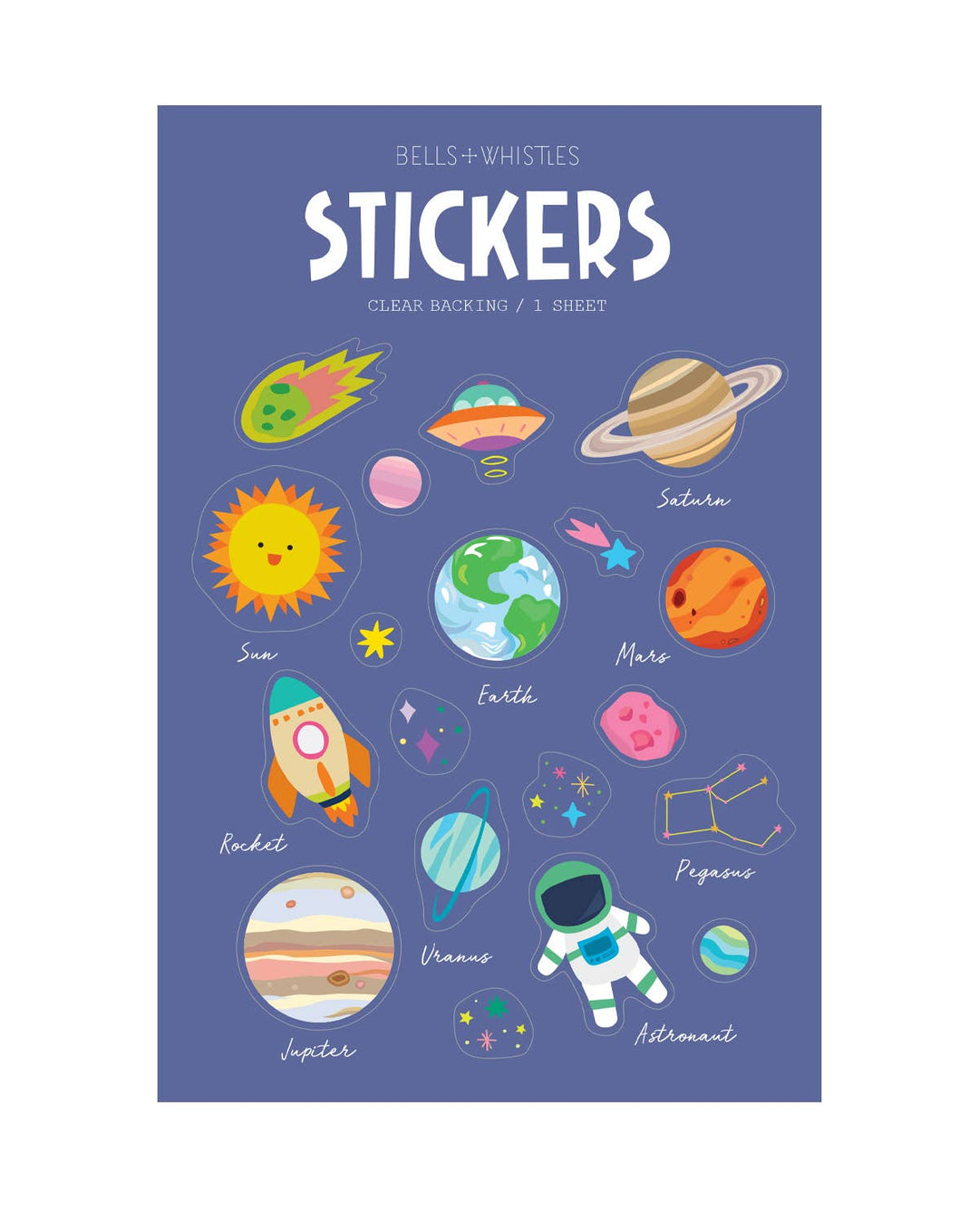 Planet Clear Stickers - Pretty by Her - handmade locally in Cambridge, Ontario