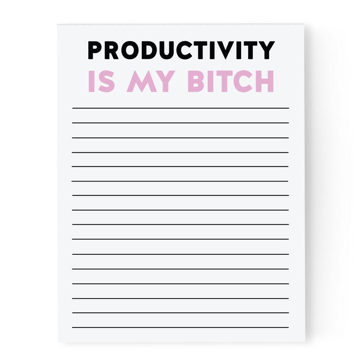 Productivity is my Bitch Notepad - Pretty by Her - handmade locally in Cambridge, Ontario