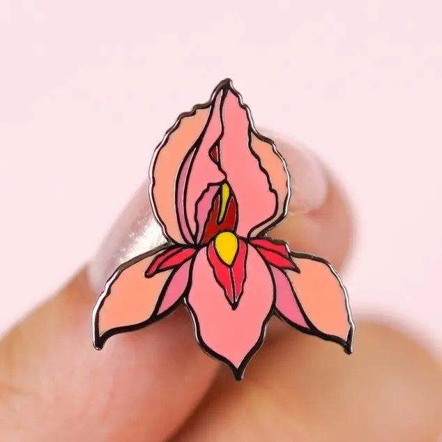 Pussy Flower Enamel Pin | Little Woman Goods - Pretty by Her - handmade locally in Cambridge, Ontario