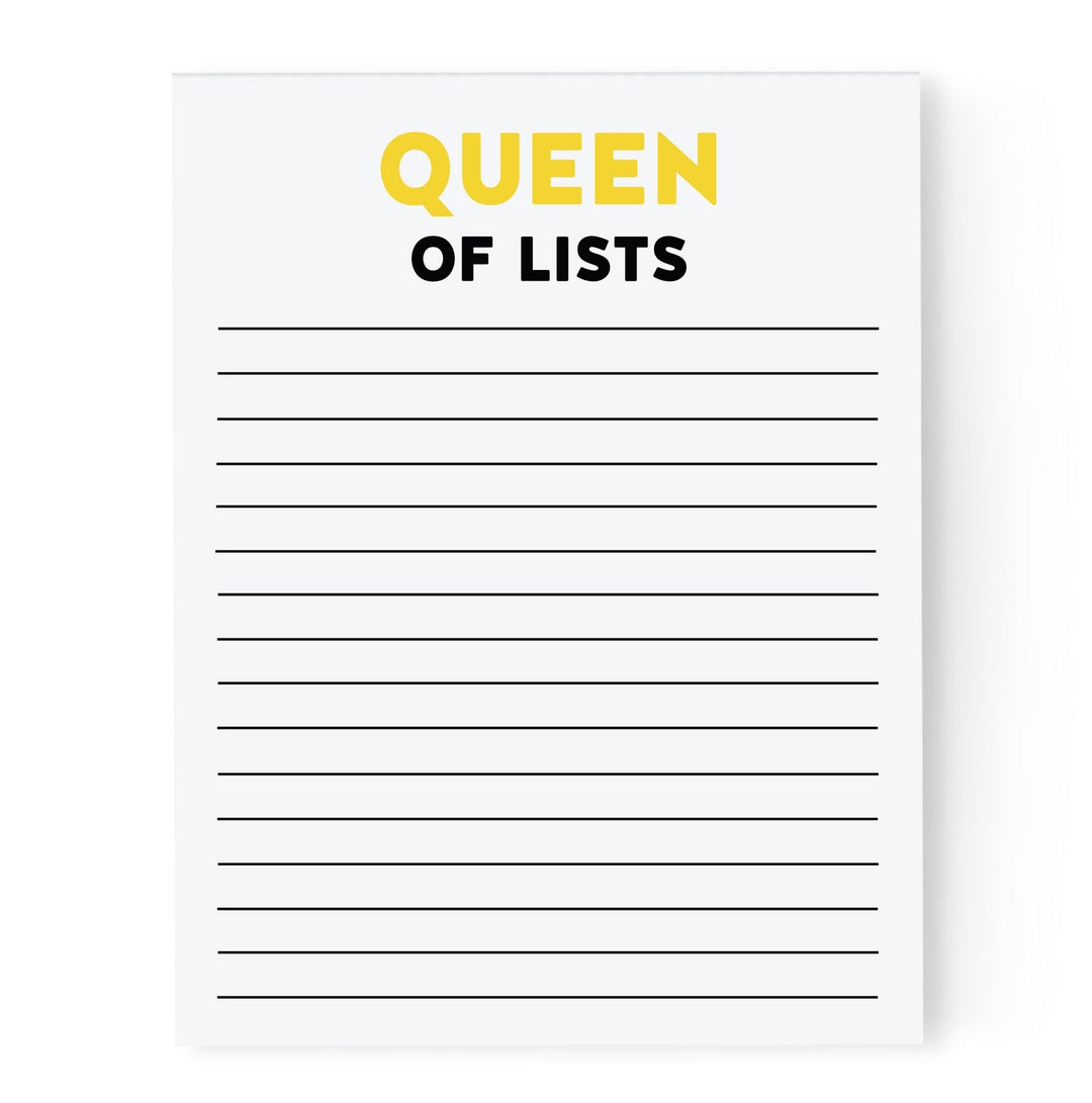 Queen Of Lists Notepad - Pretty by Her - handmade locally in Cambridge, Ontario