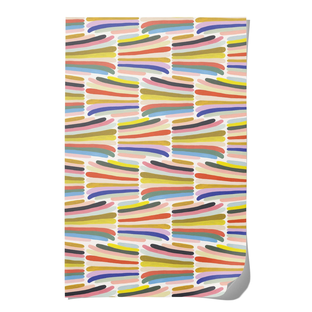 Rainbow Stripes wrapping paper: Flat sheets - Pretty by Her - handmade locally in Cambridge, Ontario