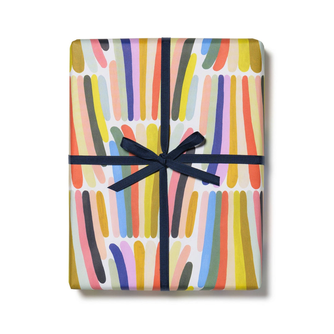 Rainbow Stripes wrapping paper: Flat sheets - Pretty by Her - handmade locally in Cambridge, Ontario