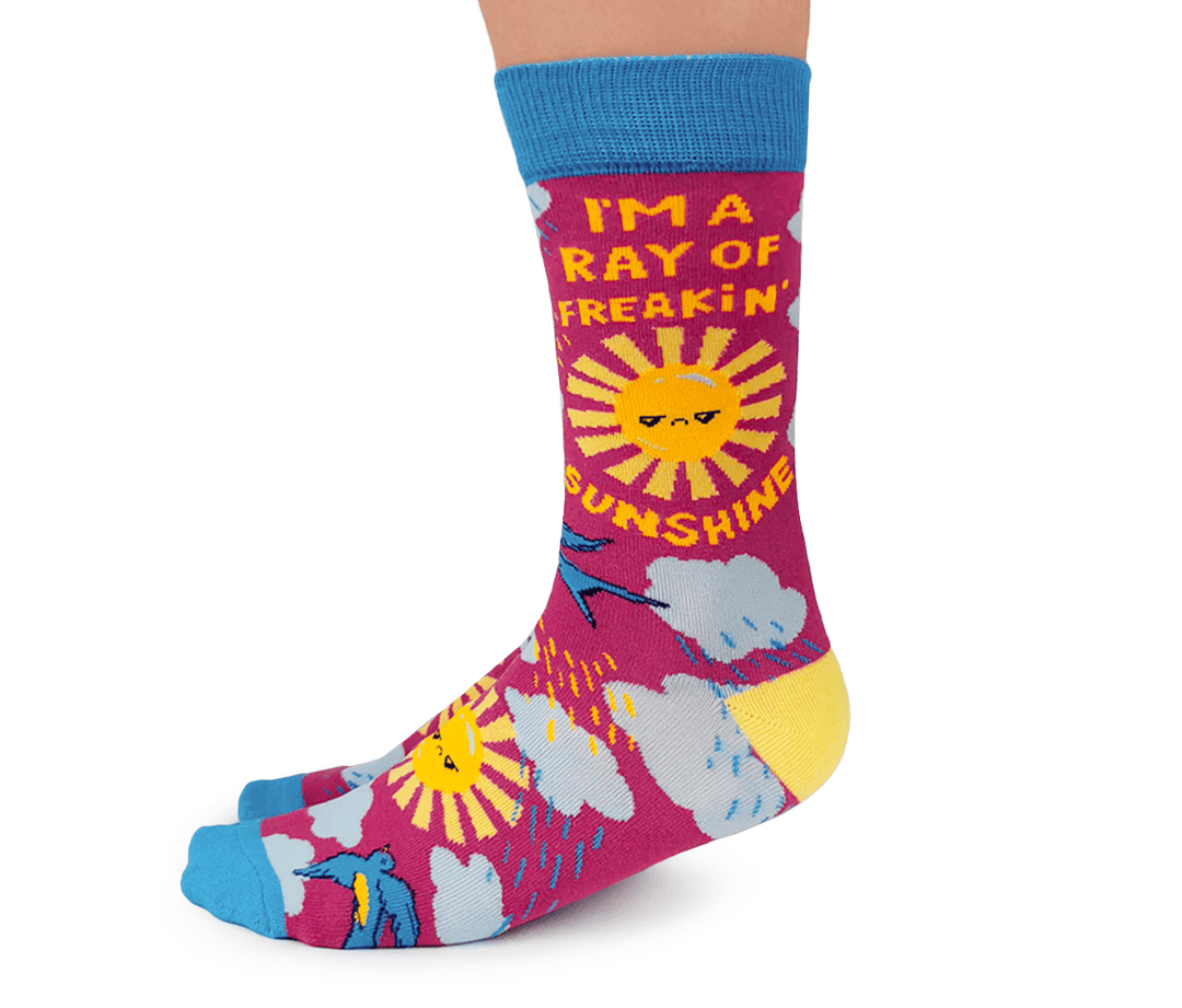 Ray of Sunshine Socks - S/M (Women) - Pretty by Her - handmade locally in Cambridge, Ontario