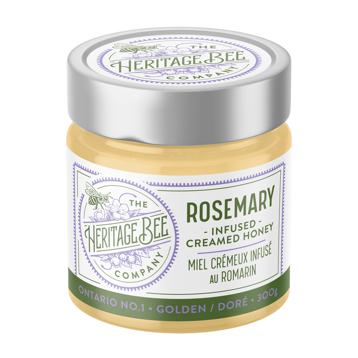 Rosemary Creamed Honey - 300 g (10.6 oz) - Pretty by Her - handmade locally in Cambridge, Ontario