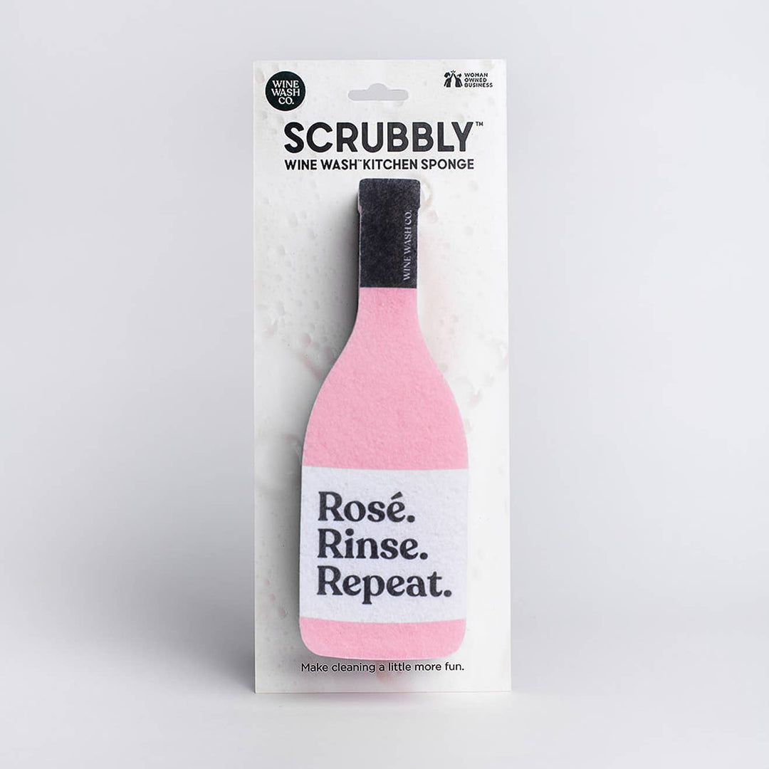 Scrubbly™ Kitchen Sponge: Rosé Rinse Repeat - Pretty by Her - handmade locally in Cambridge, Ontario