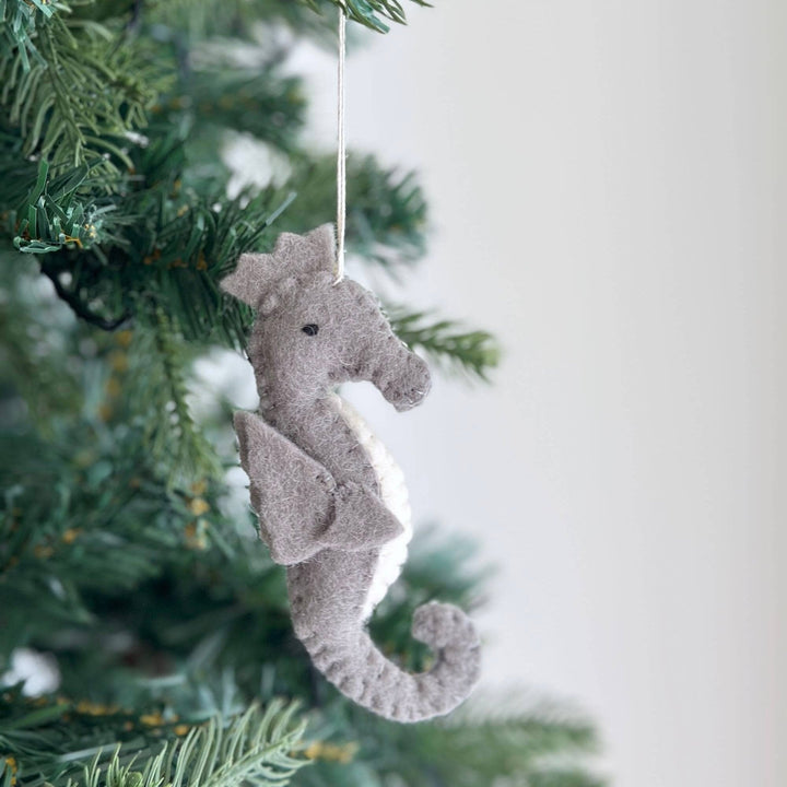 Sea Horse Felt Ornament - Pretty by Her - handmade locally in Cambridge, Ontario