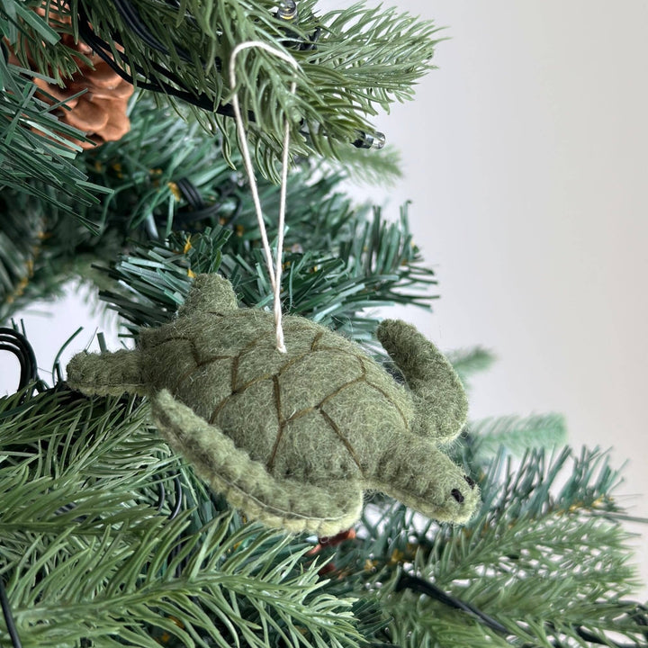 Sea Turtle Felt Ornament - Pretty by Her - handmade locally in Cambridge, Ontario