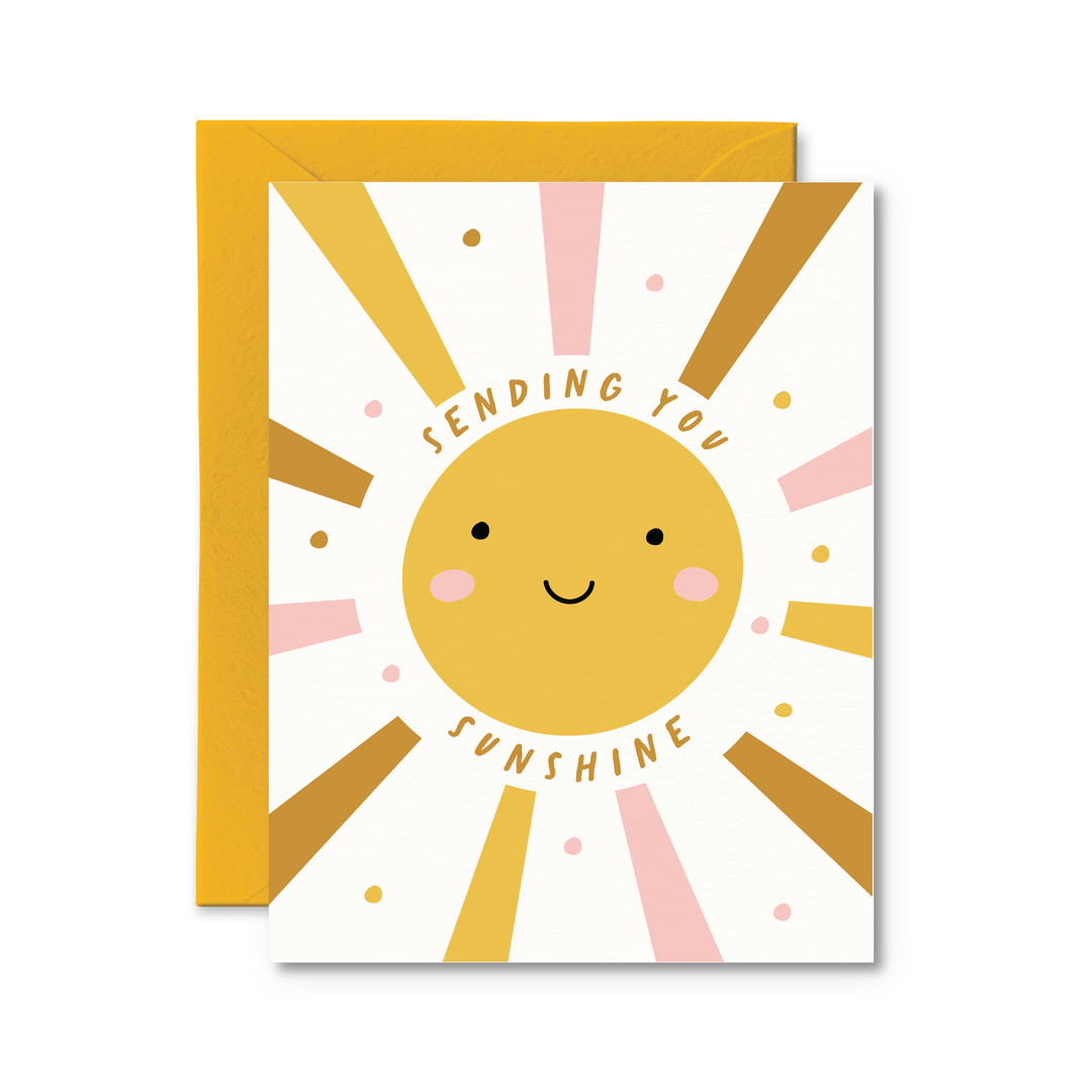 Sending You Sunshine Card - Pretty by Her - handmade locally in Cambridge, Ontario