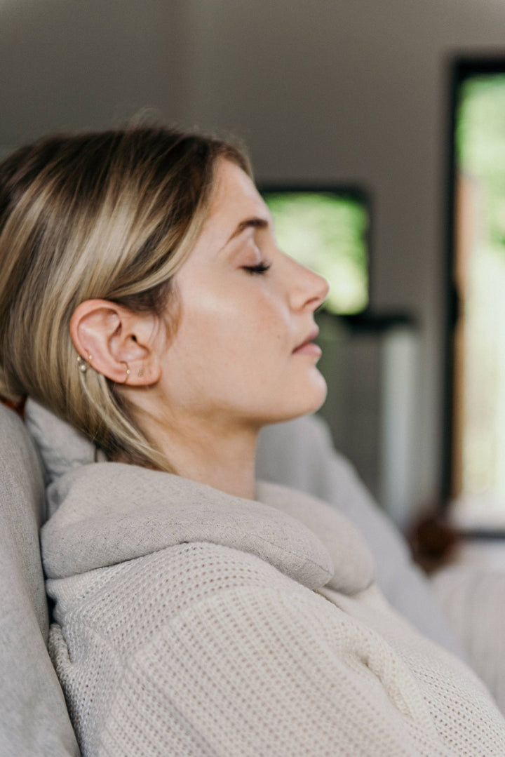 Shoulder heating pad (hemp & organic cotton sand) - Pretty by Her - handmade locally in Cambridge, Ontario