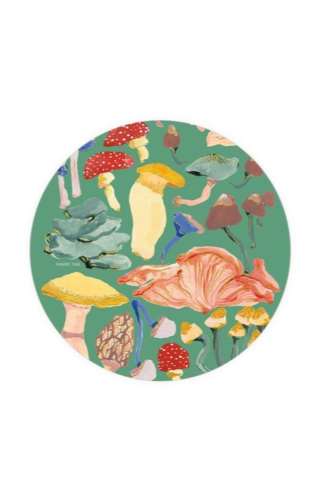 'Shrooms Seedlings Foil Stamped Coaster - Pretty by Her - handmade locally in Cambridge, Ontario