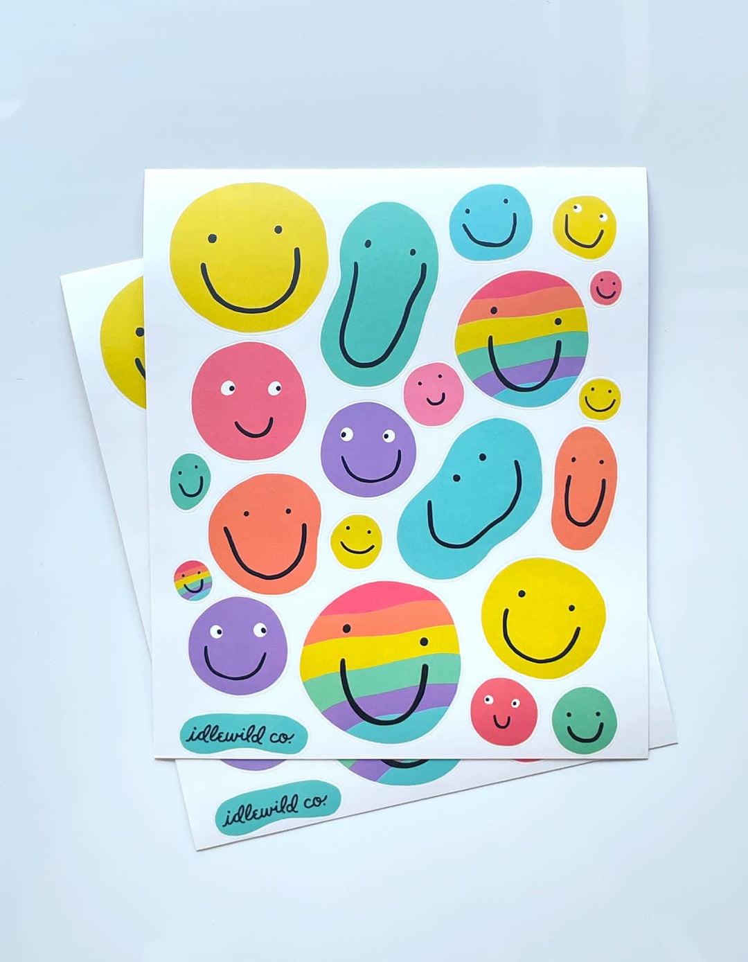 Smiley Sticker Sheets - Pretty by Her - handmade locally in Cambridge, Ontario