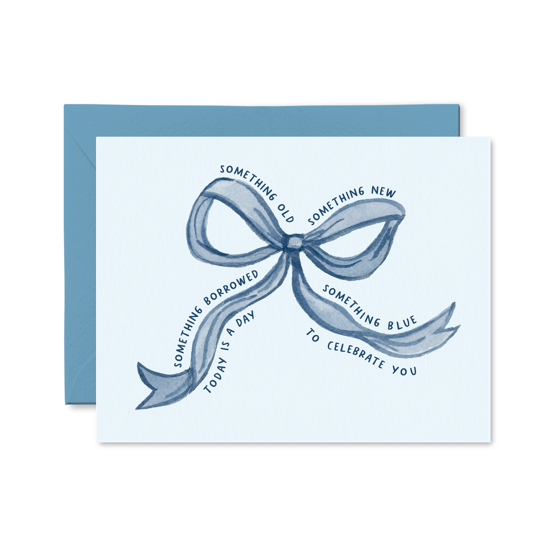 Something Borrowed Something Blue Card - Pretty by Her - handmade locally in Cambridge, Ontario