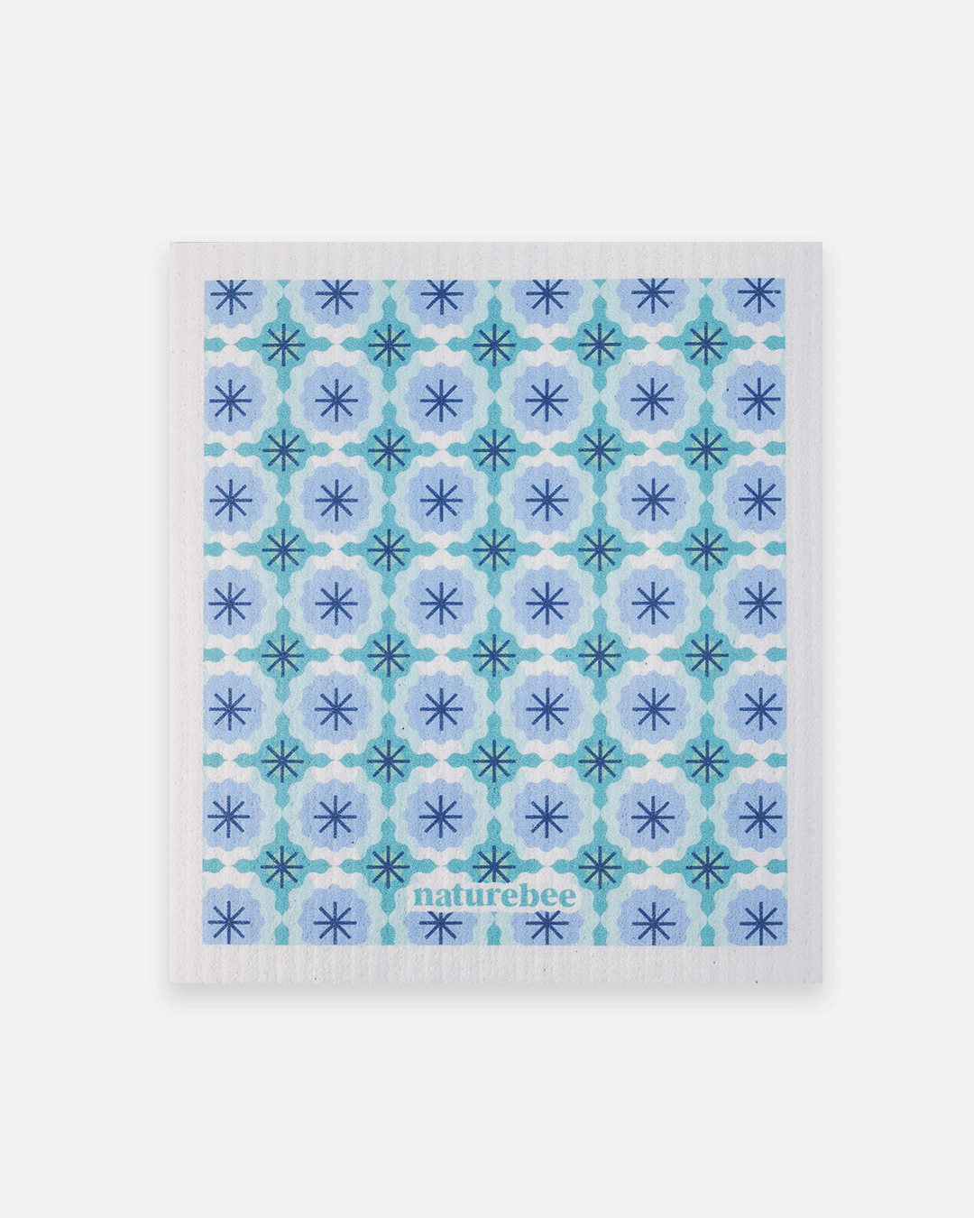 Sponge Cloth Geometric Blue - Pretty by Her - handmade locally in Cambridge, Ontario