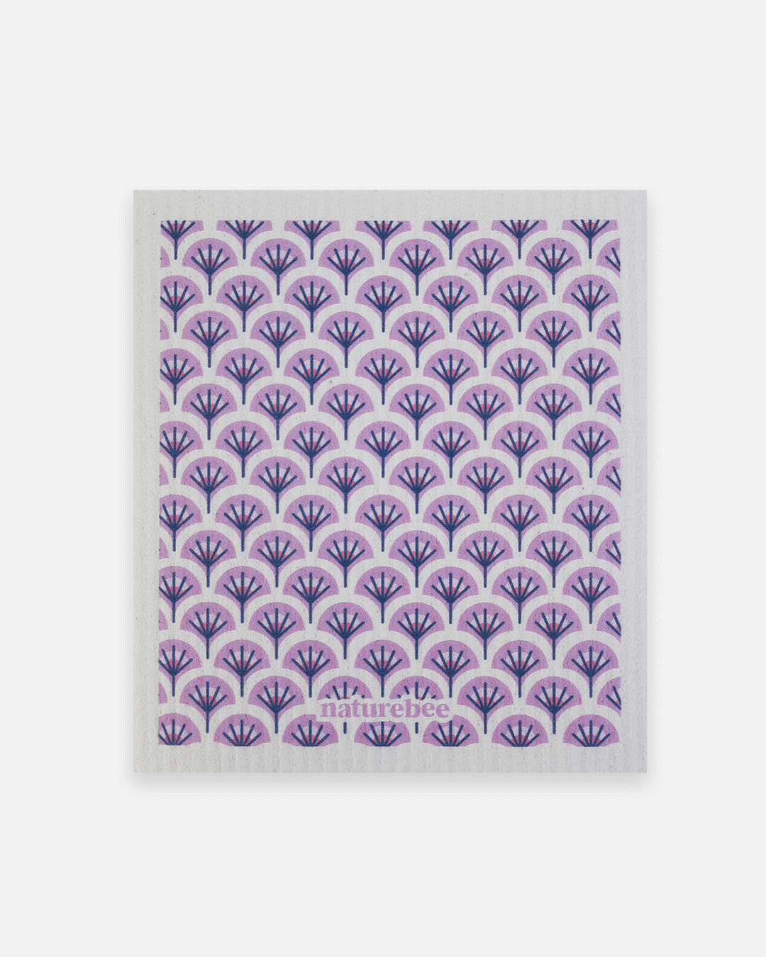 Sponge Cloth Geometric Purple - Pretty by Her - handmade locally in Cambridge, Ontario