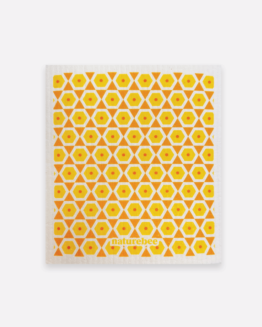 Sponge Cloth Geometric Yellow - Pretty by Her - handmade locally in Cambridge, Ontario