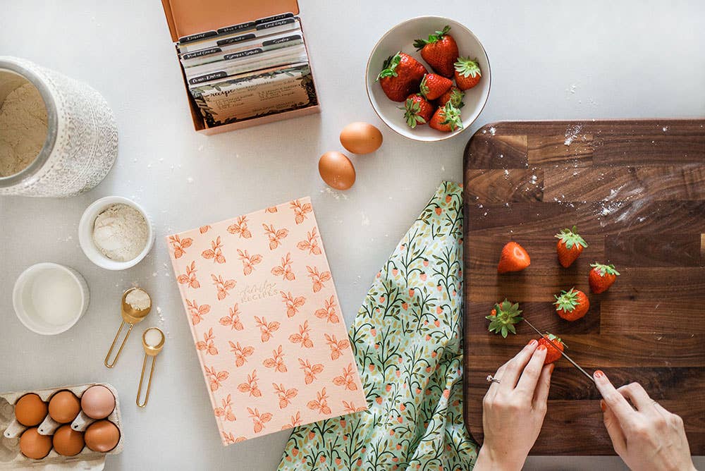 Strawberry Heirloom Recipe Book - Pretty by Her - handmade locally in Cambridge, Ontario