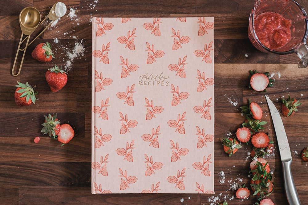 Strawberry Heirloom Recipe Book - Pretty by Her - handmade locally in Cambridge, Ontario