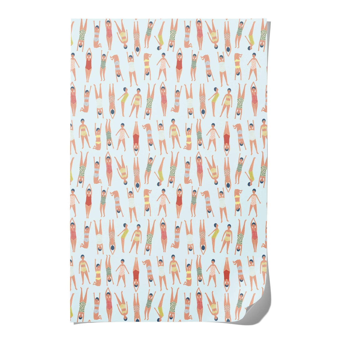 Swimmers wrapping paper: Flat sheets - Pretty by Her - handmade locally in Cambridge, Ontario