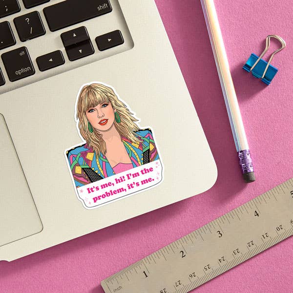 Taylor It's Me...Hi! Die Cut Sticker - Pretty by Her - handmade locally in Cambridge, Ontario