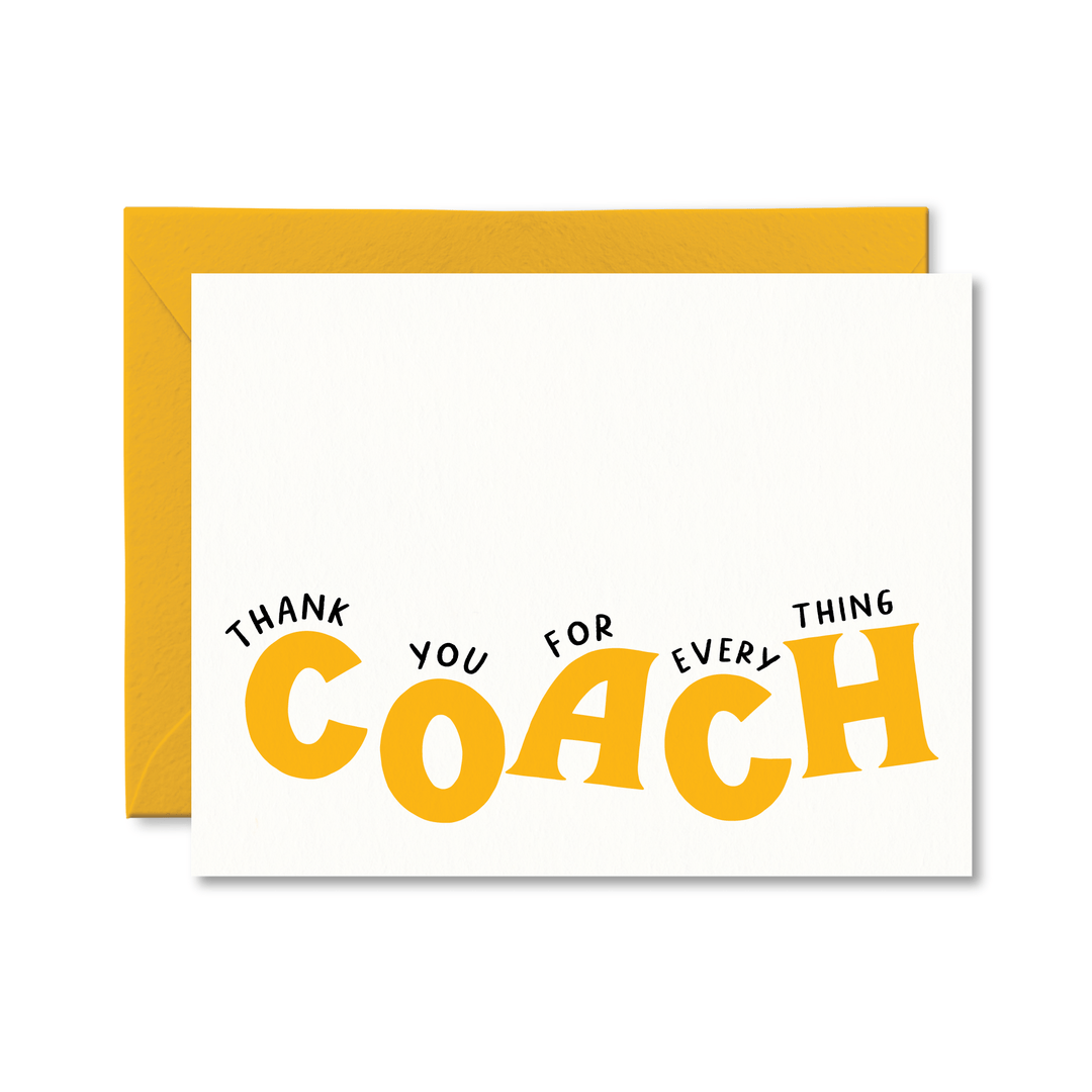 Thank You For Everything Coach Card - Pretty by Her - handmade locally in Cambridge, Ontario