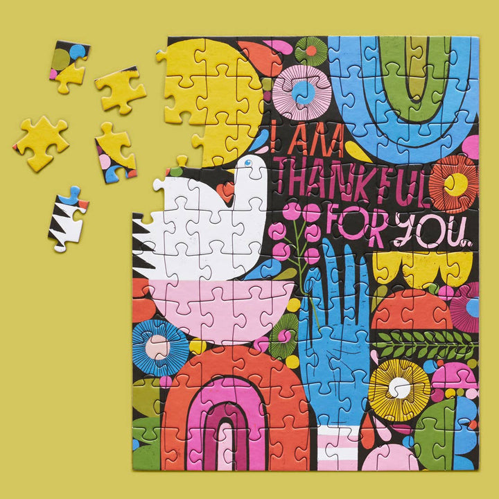 Thankful For You | 100 Piece Puzzle Snax - Pretty by Her - handmade locally in Cambridge, Ontario